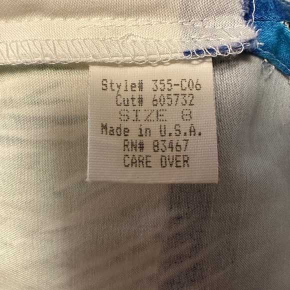 Mica Vintage Strapless Bustier Mini Dress Island Palms 8 - Picture 5 of 7